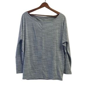Athleta Light Grey Oversized Fit Top Size Small